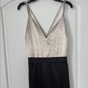 Windsor Strapless Black and Cream Dress